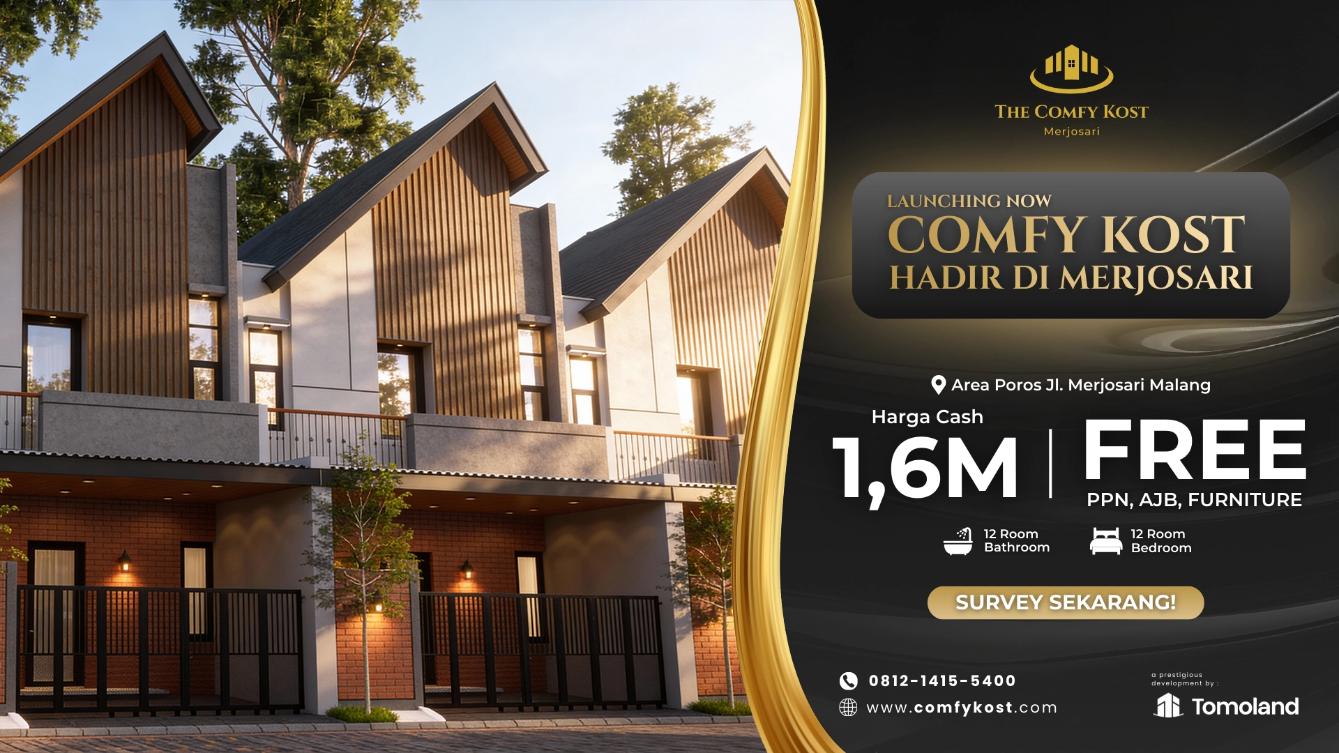 Launching Now! Comfy Kost Merjosari: Investasi Properti Paling Menjanjikan di Malang dengan 12 Kamar Tidur